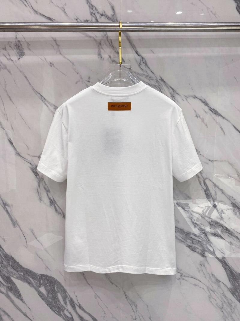 Camiseta Louis Vuitton Graphic Short Sleeved Crewneck White