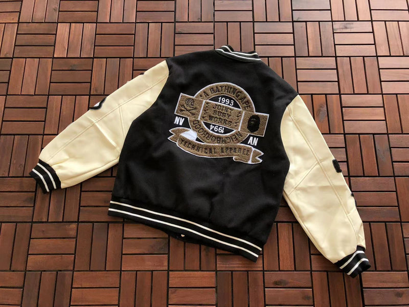 Jaqueta BAPE x Neighborhood Varsity Jacket Black