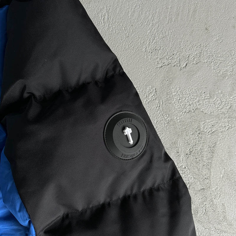 Jaqueta Trapstar "Decoded Arch Puffer Black Blue"