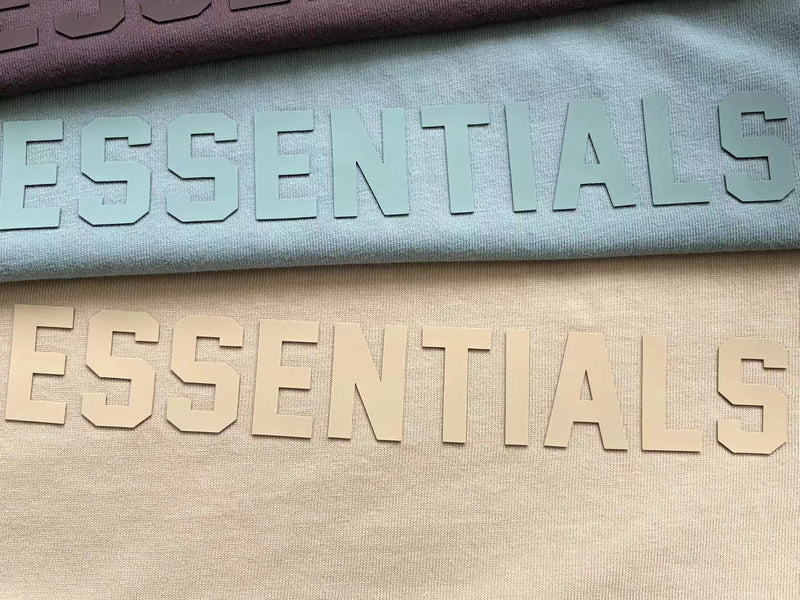 Fear of God Essentials "Flocking Letters Oversized Beige”