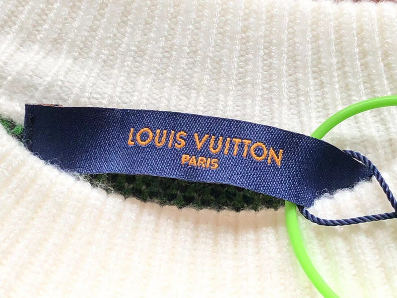 Suéter Louis Vuitton Intarsia Cashmere Wool Crewneck