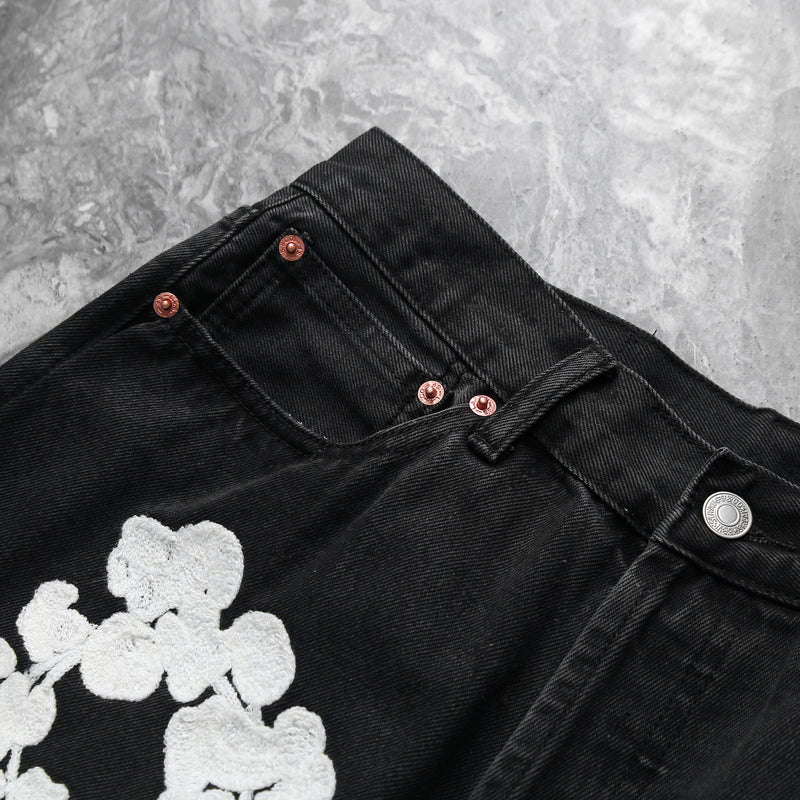 Calça Denim Tears x Levi’s Cotton Wreath Jean Black