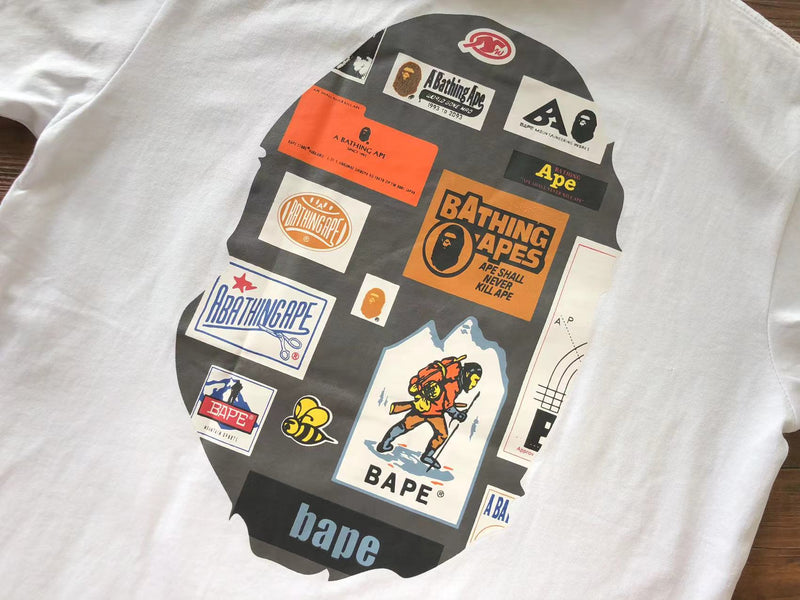 Camiseta BAPE "Multi Label By Bathing Ape White"