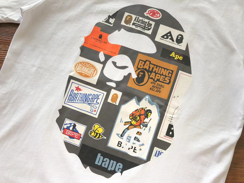 Camiseta BAPE "Multi Label By Bathing Ape White"