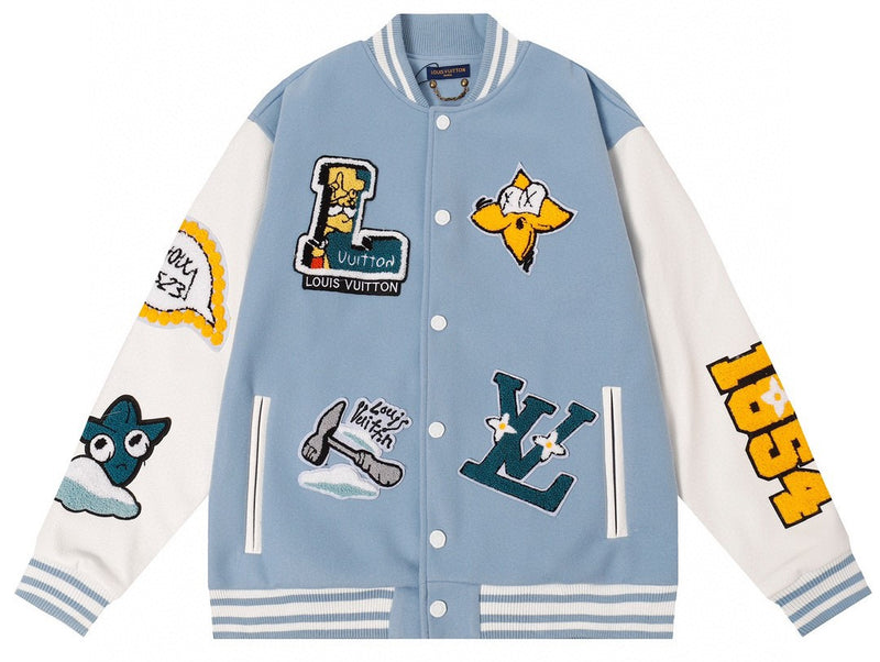 Jaqueta Louis Vuitton Varsity Jacket LV Blue