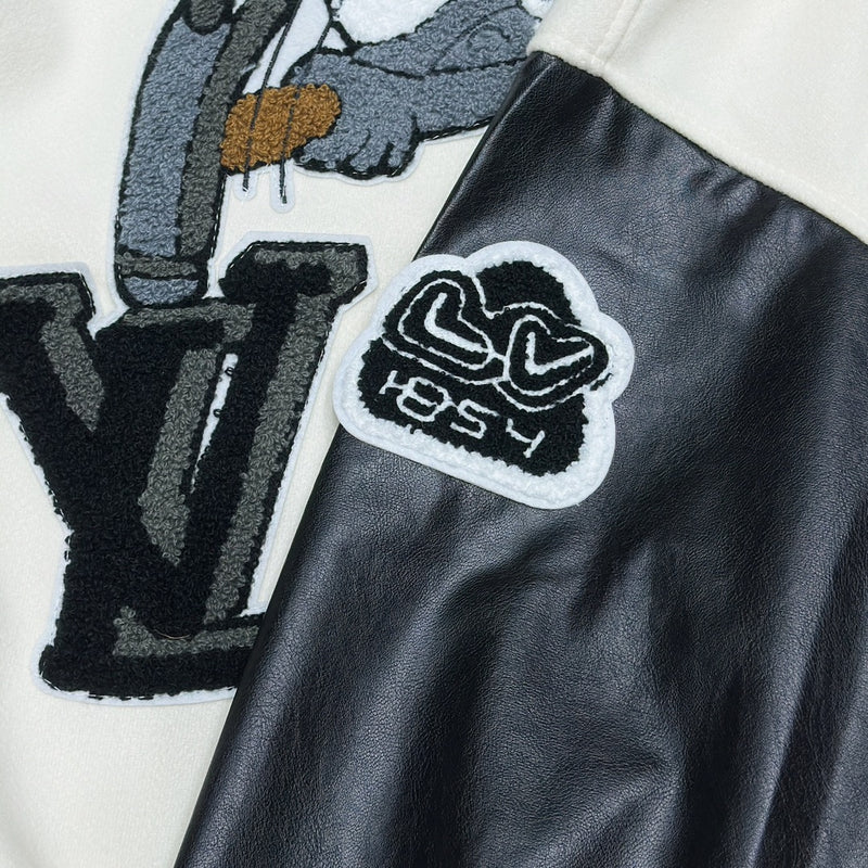 Jaqueta Louis Vuitton Varsity Jacket 22FW Black/White