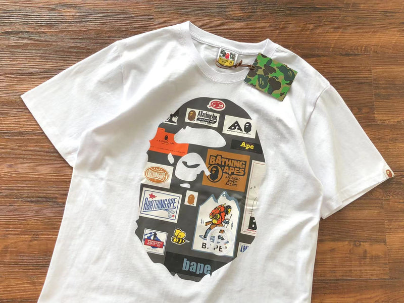 Camiseta BAPE "Multi Label By Bathing Ape White"